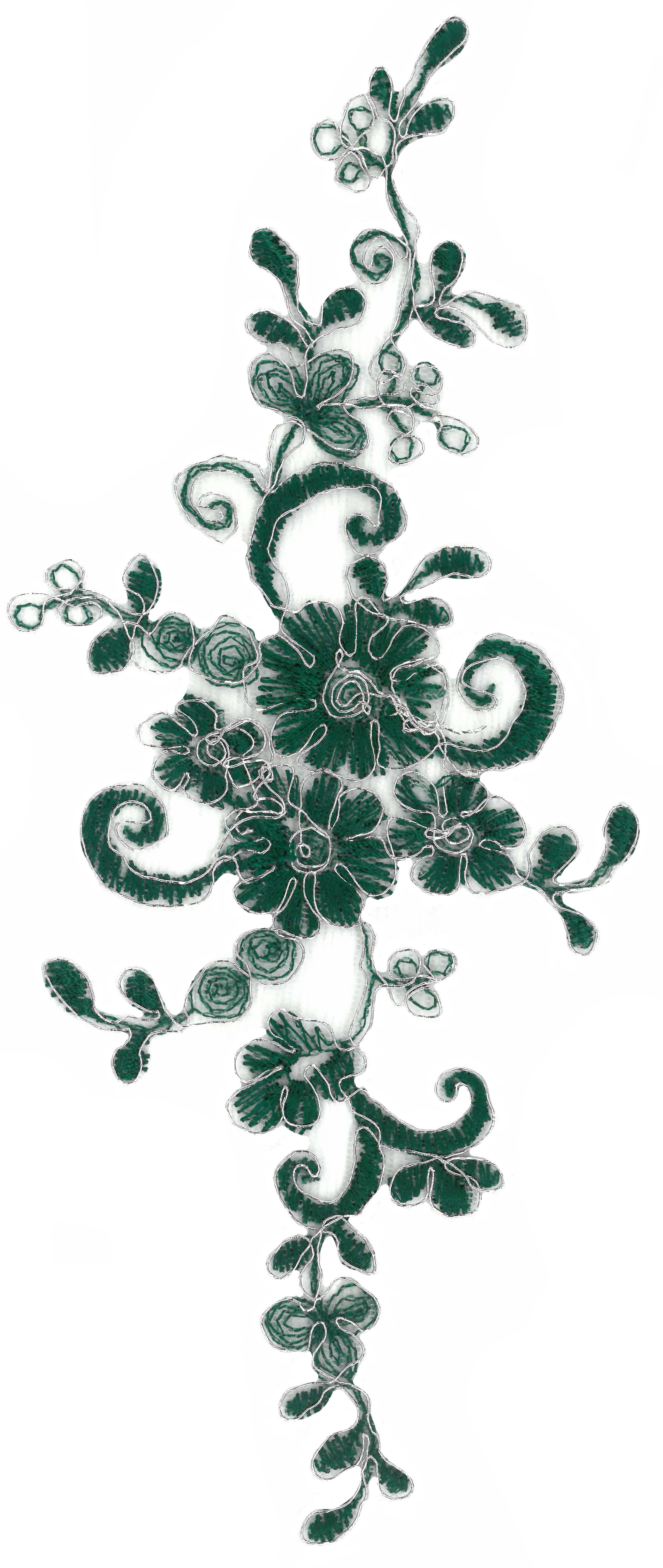 EMBROIDERED MOTIF - TEAL